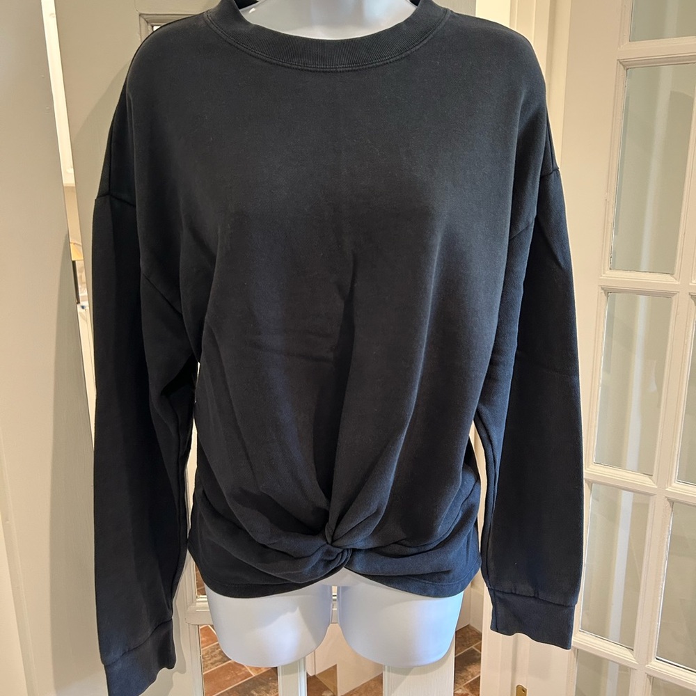GAP Navy Crew Neck Sweater with Stylish Twist